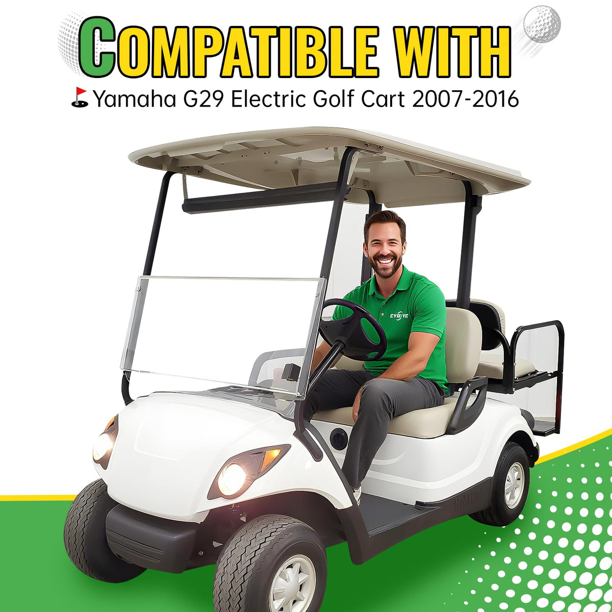 Easy installation without tools for quick setup on Yamaha G29 Drive2 carts.