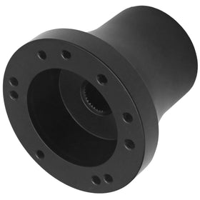 Black finish EATAKWARD steering wheel adapter blends with interior