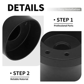Fast install of EATAKWARD steering wheel adapter on golf cart column