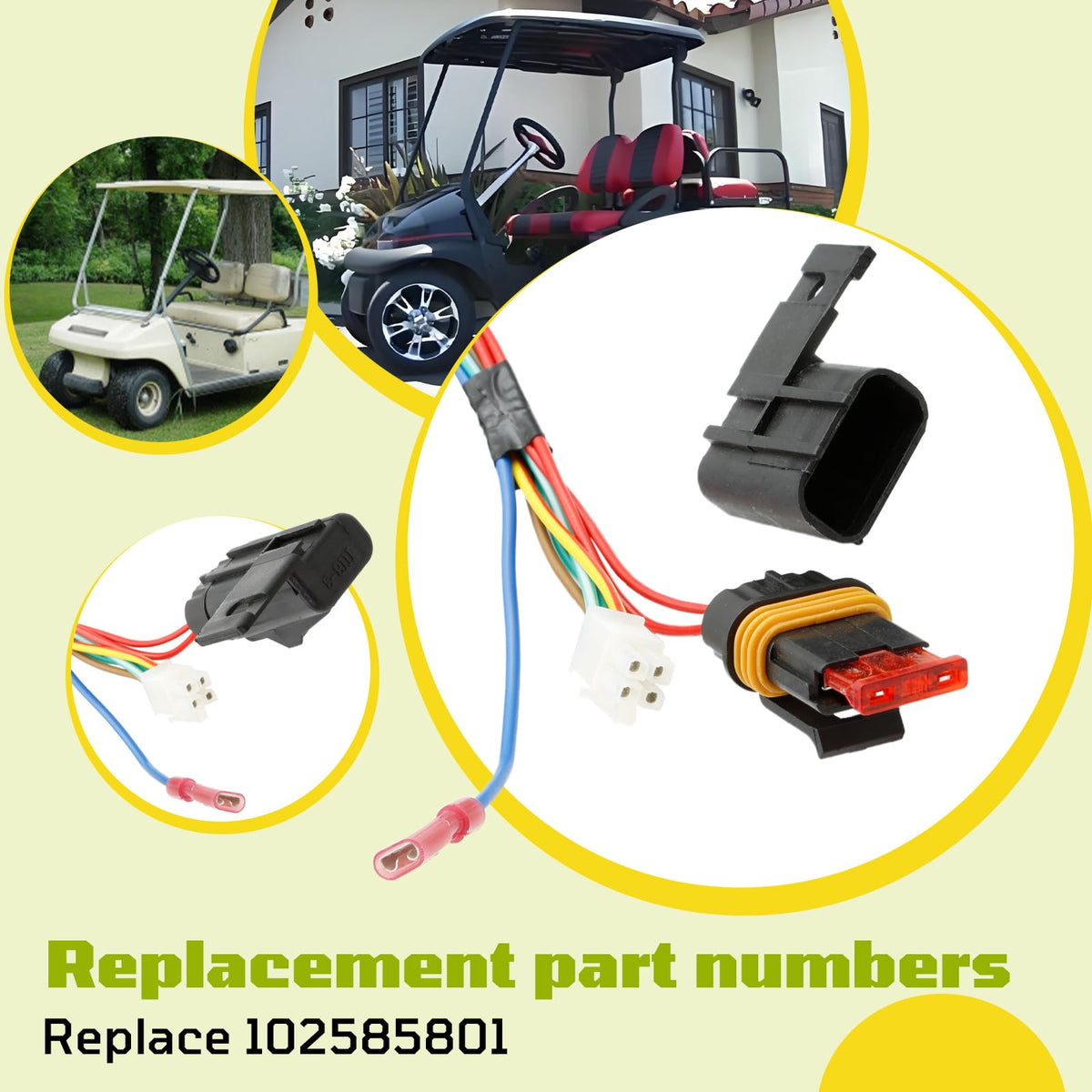 ECOMARK Club Car Precedent 2006 harness designed for reliable electrical connections