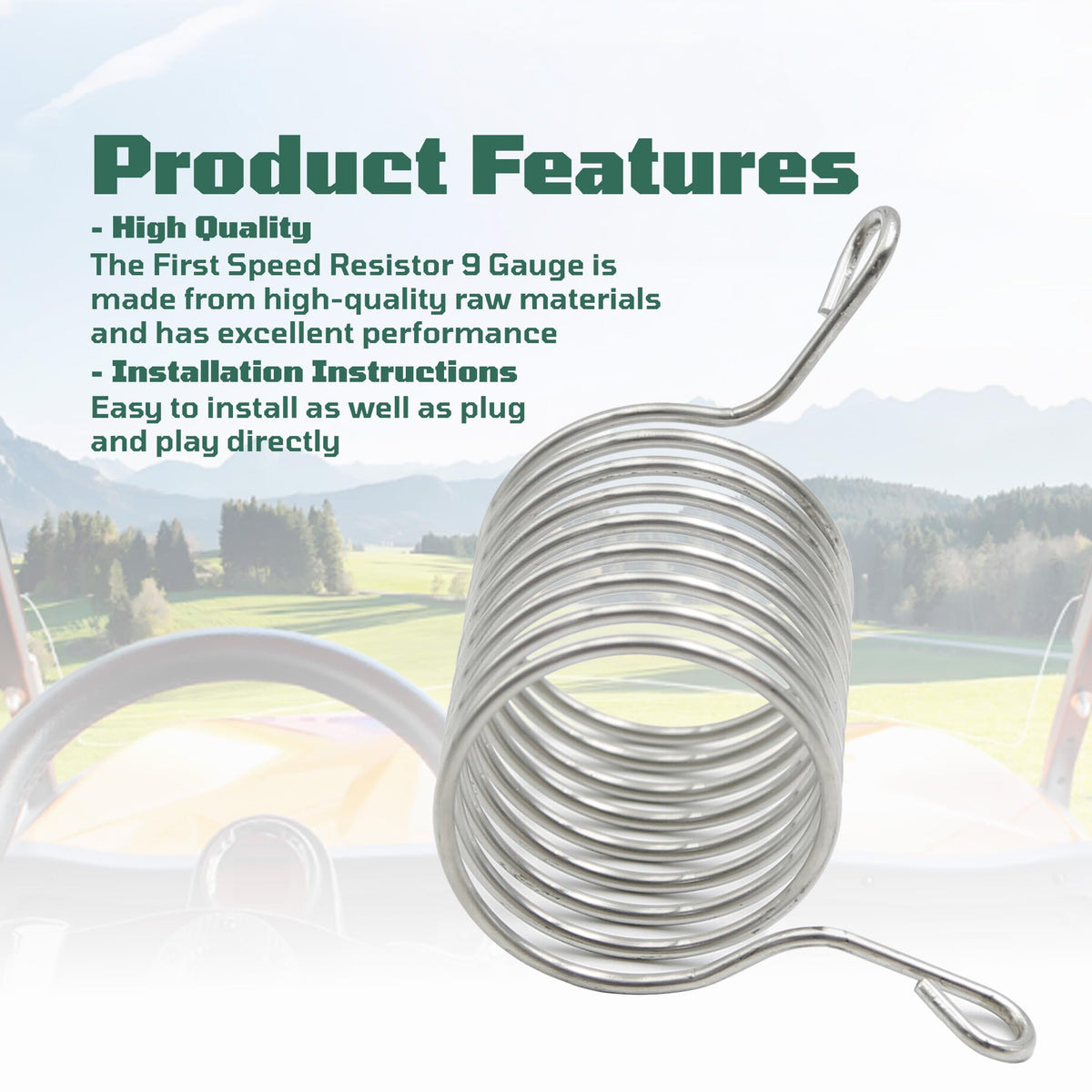 ECOMARK First Speed Resistor 9 Gauge on Club Car DS, precise fit.