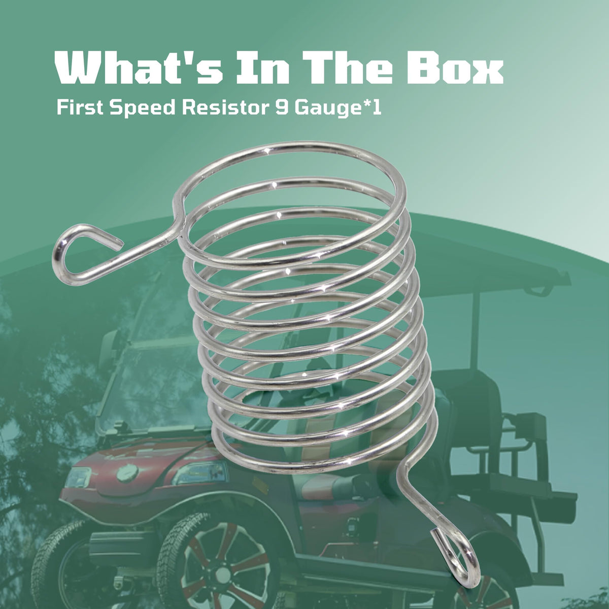 ECOMARK First Speed Resistor 9 Gauge product label confirms compatibility.