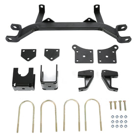 ECOTRIC 5-inch drop axle lift kit front view for EZGO TXT improves ground clearance.