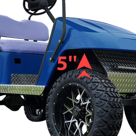 ECOTRIC 5-inch drop axle lift kit side view shows rugged steel build.