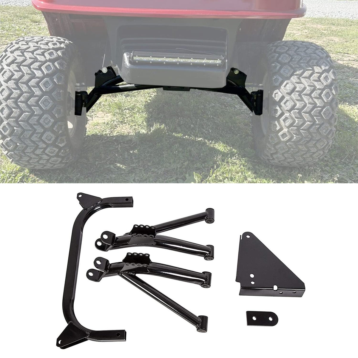 ECOTRIC 6in A-Arm Lift Front Assembly improves ground clearance for Yamaha G14/G16/G19.