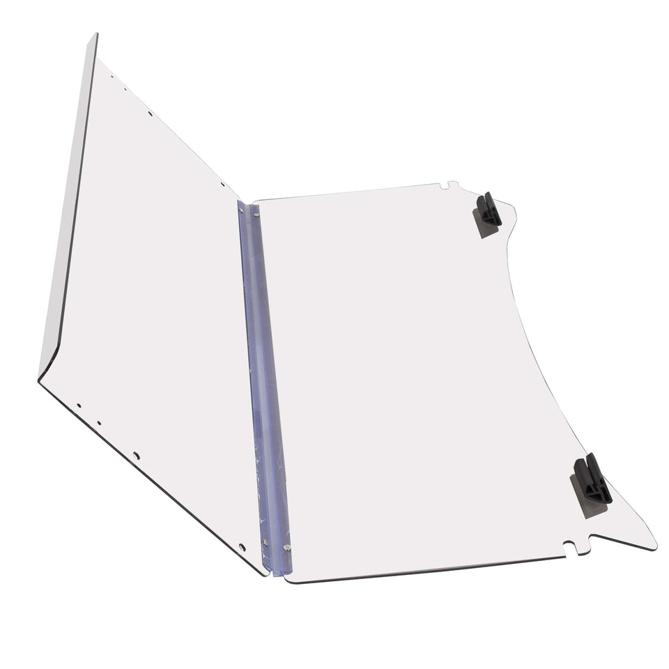 ECOTRIC clear folding windshield on Club Car Precedent improves visibility and safety
