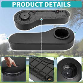 ECOTRIC durable plastic base plate adds longevity to rear-seat golf cart accessories.