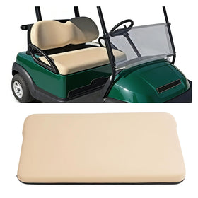 ECOTRIC front seat bottom beige closeup shows durable construction for long-lasting comfort.