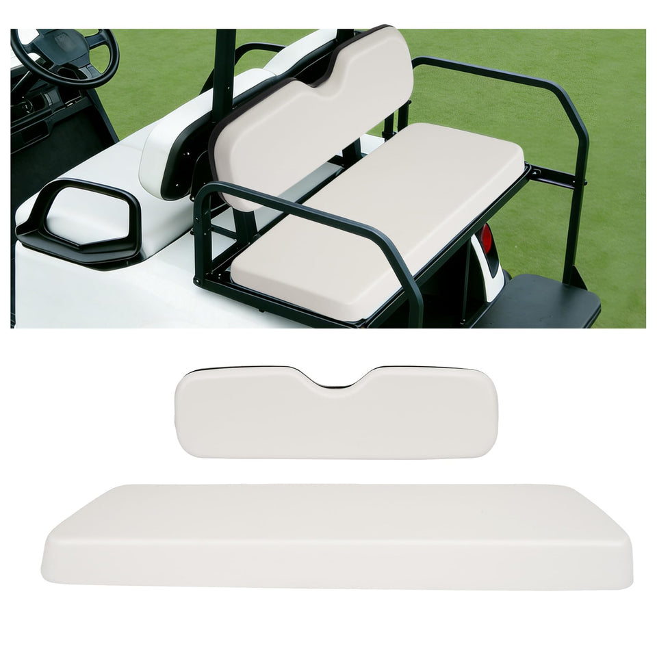 ECOTRIC rear seat bottom white for golf carts enhances rider comfort.