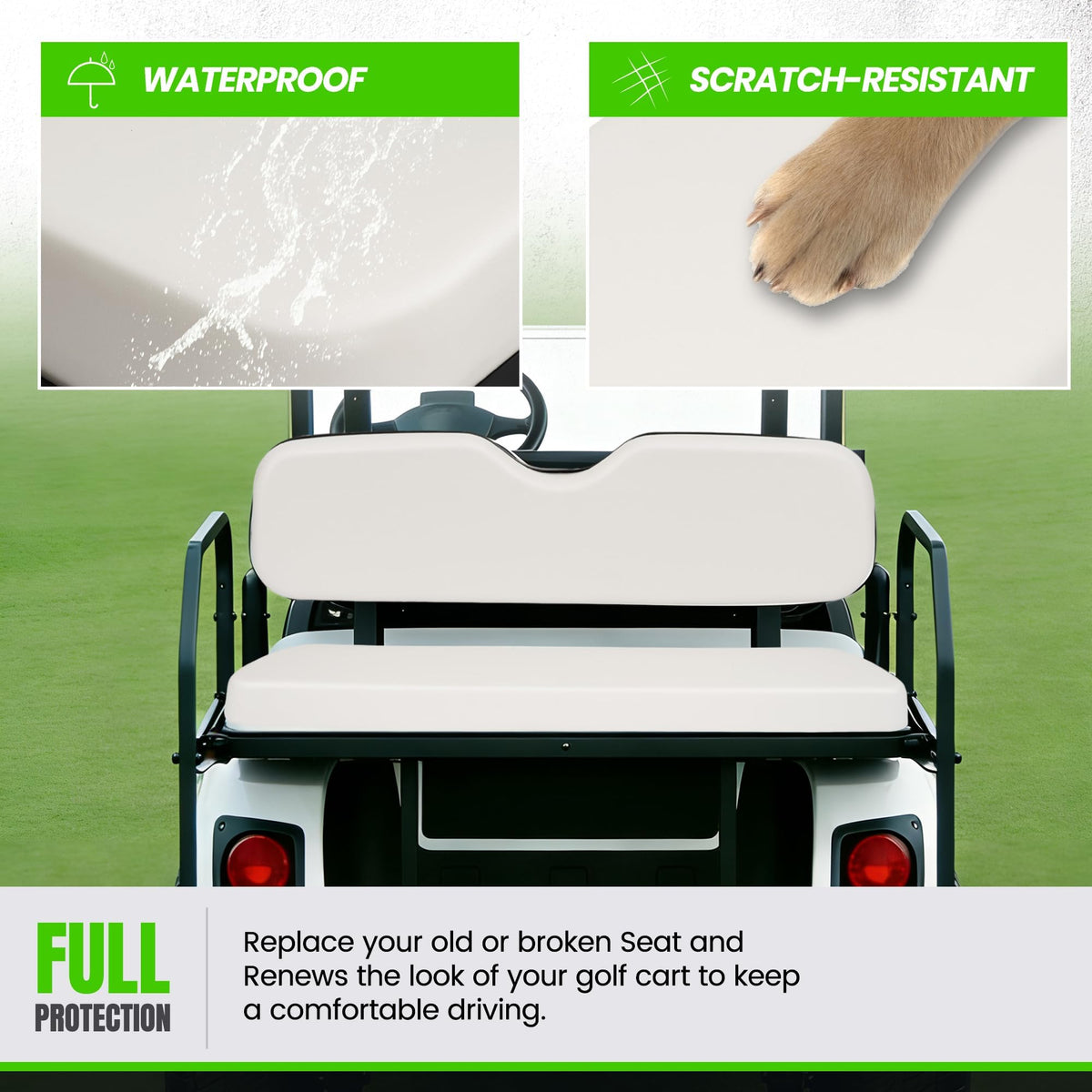 ECOTRIC rear seat kit installation is bolt-on for quick upgrades.