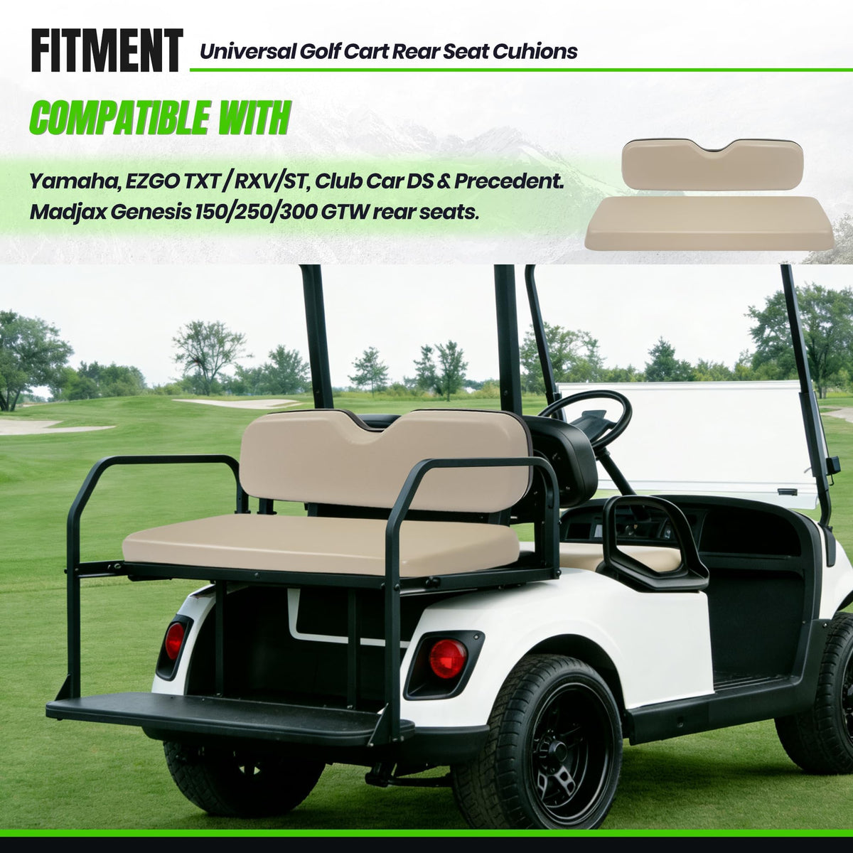 ECOTRIC rear seat backrest adds comfort with sturdy construction