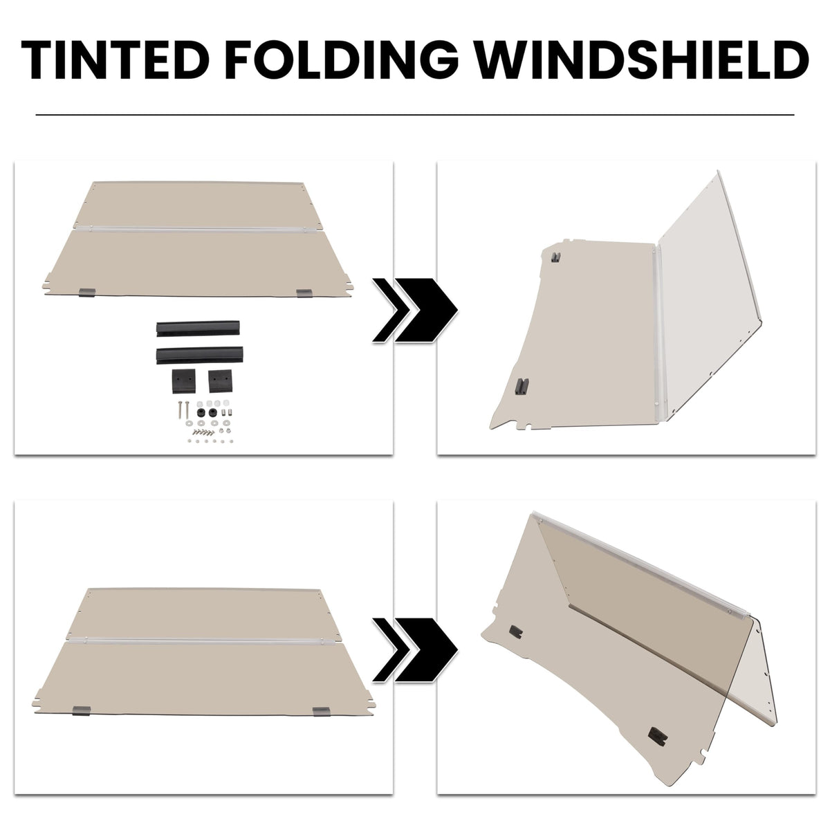 ECOTRIC tinted shield reduces sun exposure while preserving clear visibility.