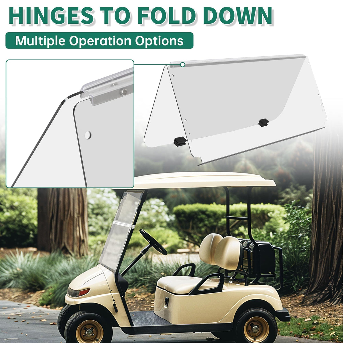 ECOTRIC 82-00-5 fit windshield matches Club Car DS model specifications