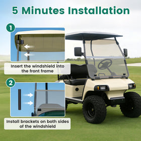 ECOTRIC windshield blocks rain and debris while preserving forward vision.