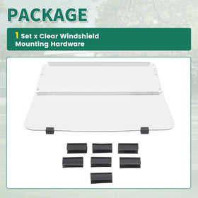 ECOTRIC durable frame windshield built for outdoor golf cart use