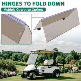 ECOTRIC windshield folded down for compact storage when not in use