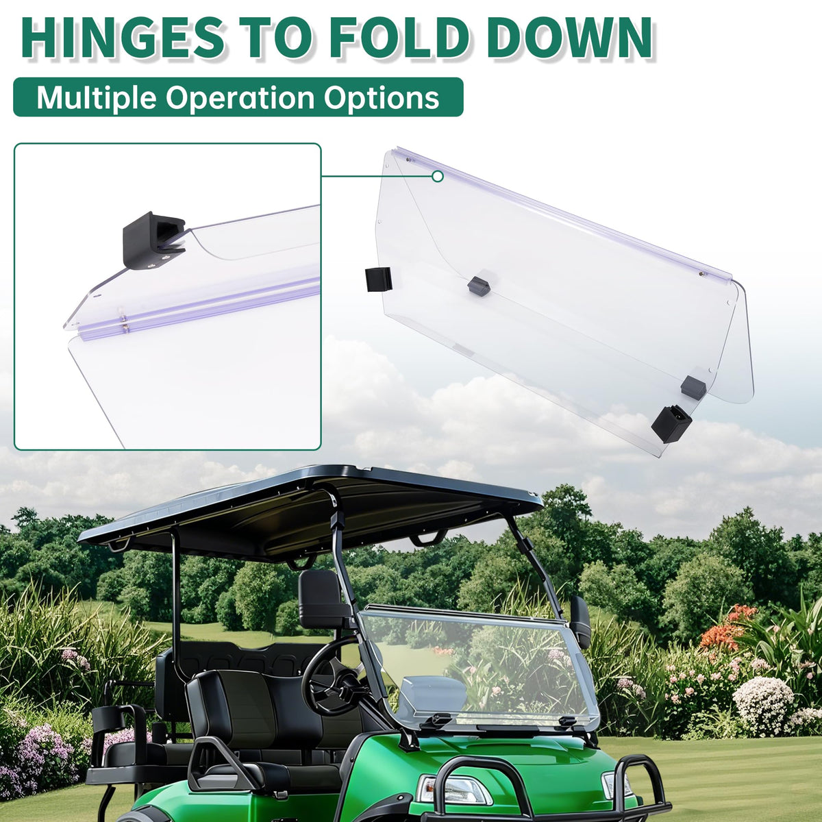 ECOTRIC foldable design supports airflow or rain protection.