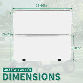 ECOTRIC polyurethane hinges provide durable folding action for the Club Car DS windshield