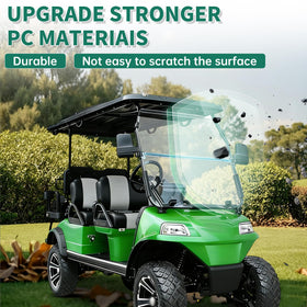 ECOTRIC windshield blocks wind, enhancing comfort on outdoor rides.