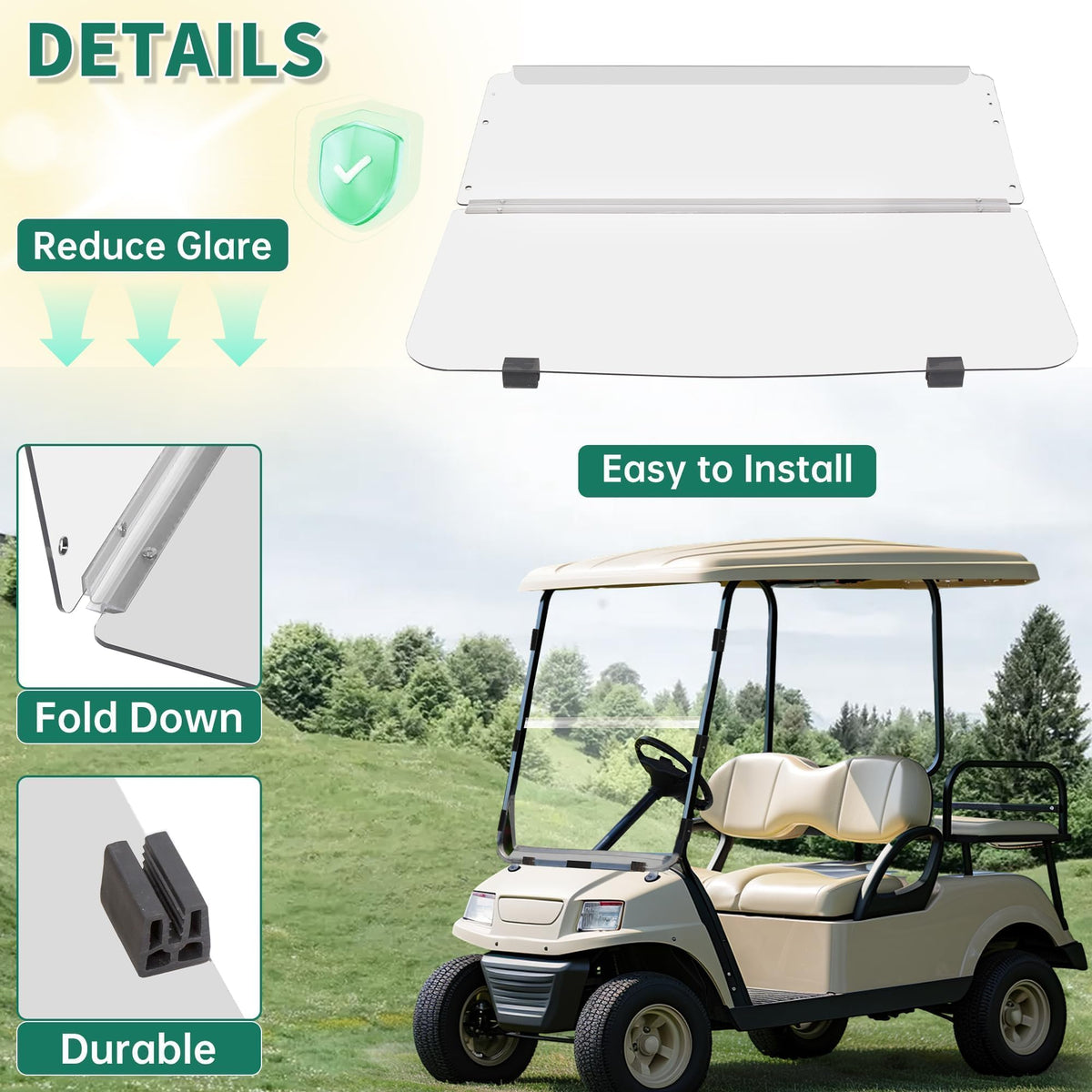 ECOTRIC visibility-enhancing windshield ensures a clear view in variable conditions