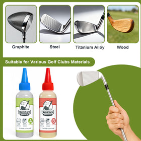 EIGTWEN clubshaft repair application applied to hosel area for secure fit.