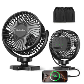 EKCBS magnetic golf cart fan mounted on metal surface delivering secure cooling on the course.