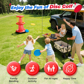 EKEPE inflatable base uses water for added stability on any surface.
