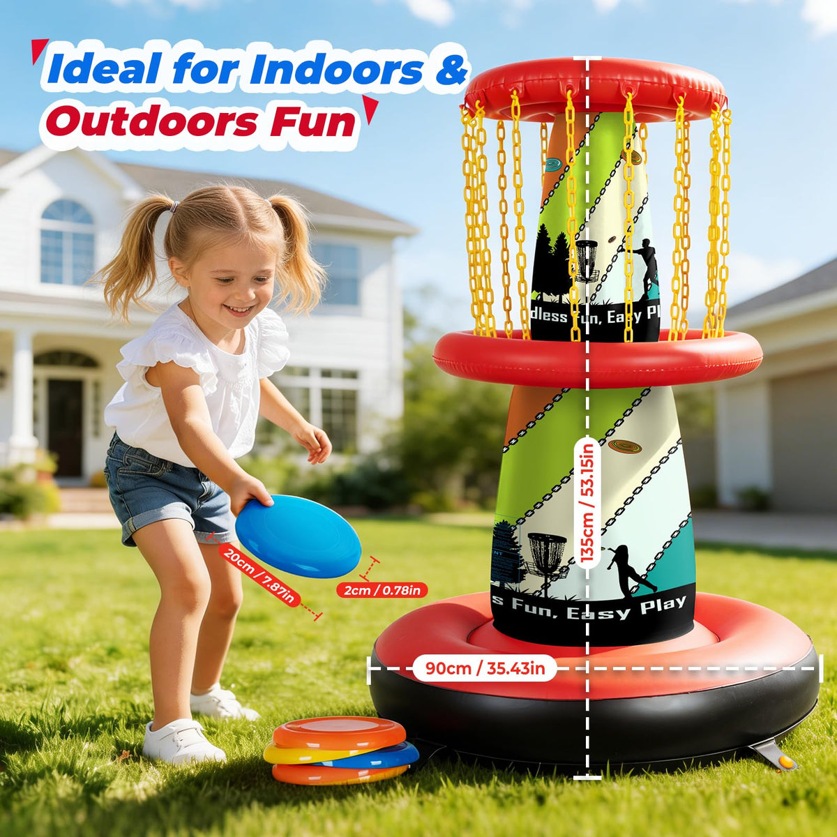 EKEPE manual pump enables fast inflation for immediate play.