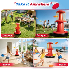 EKEPE portable basket at the beach or park, ready for action.