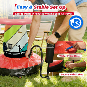 EKEPE water-fill base provides stability on windy outdoor surfaces.
