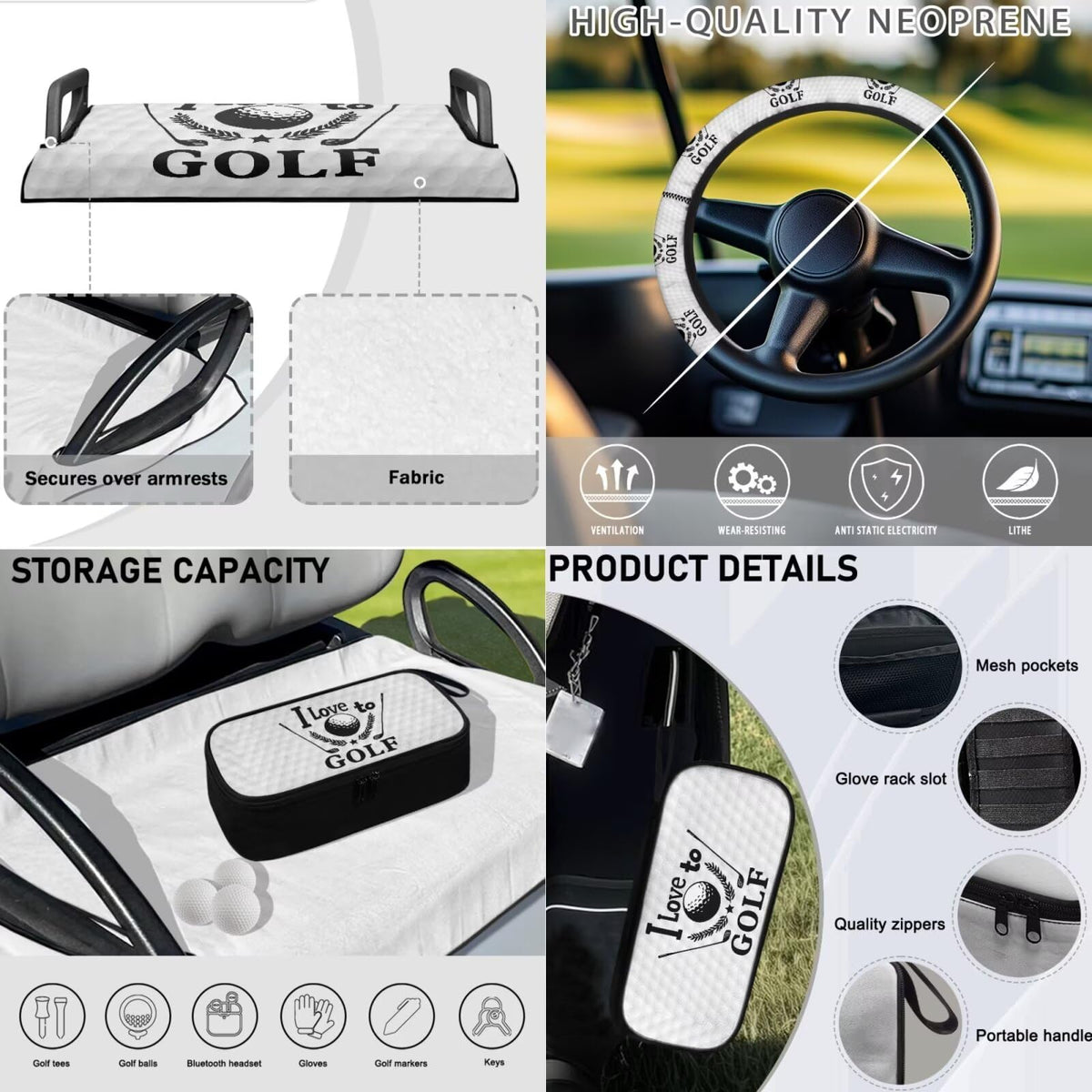 ELEQIN 3-piece set shown on a golf cart for quick upgrading