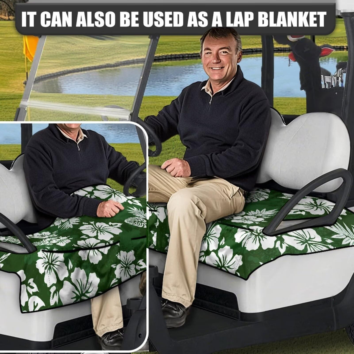 ELEQIN durable cover doubles as a beach towel or picnic mat