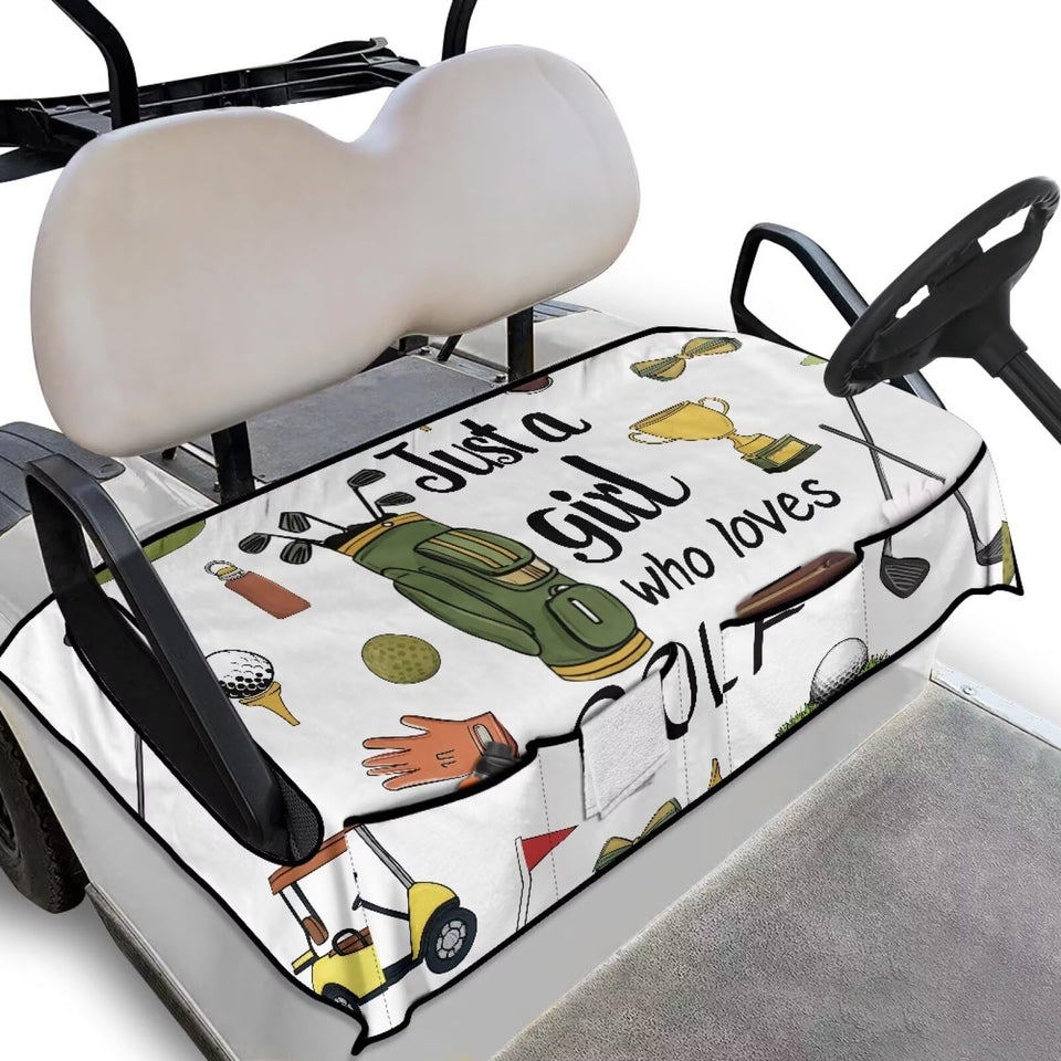 ELEQIN cat golf cart seat cover with cat pattern for enhanced style and protection