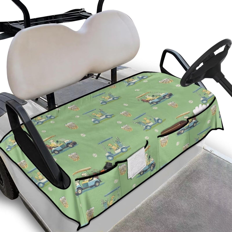 ELEQIN Funny Dog seat cover with cheerful pattern and seat protection.