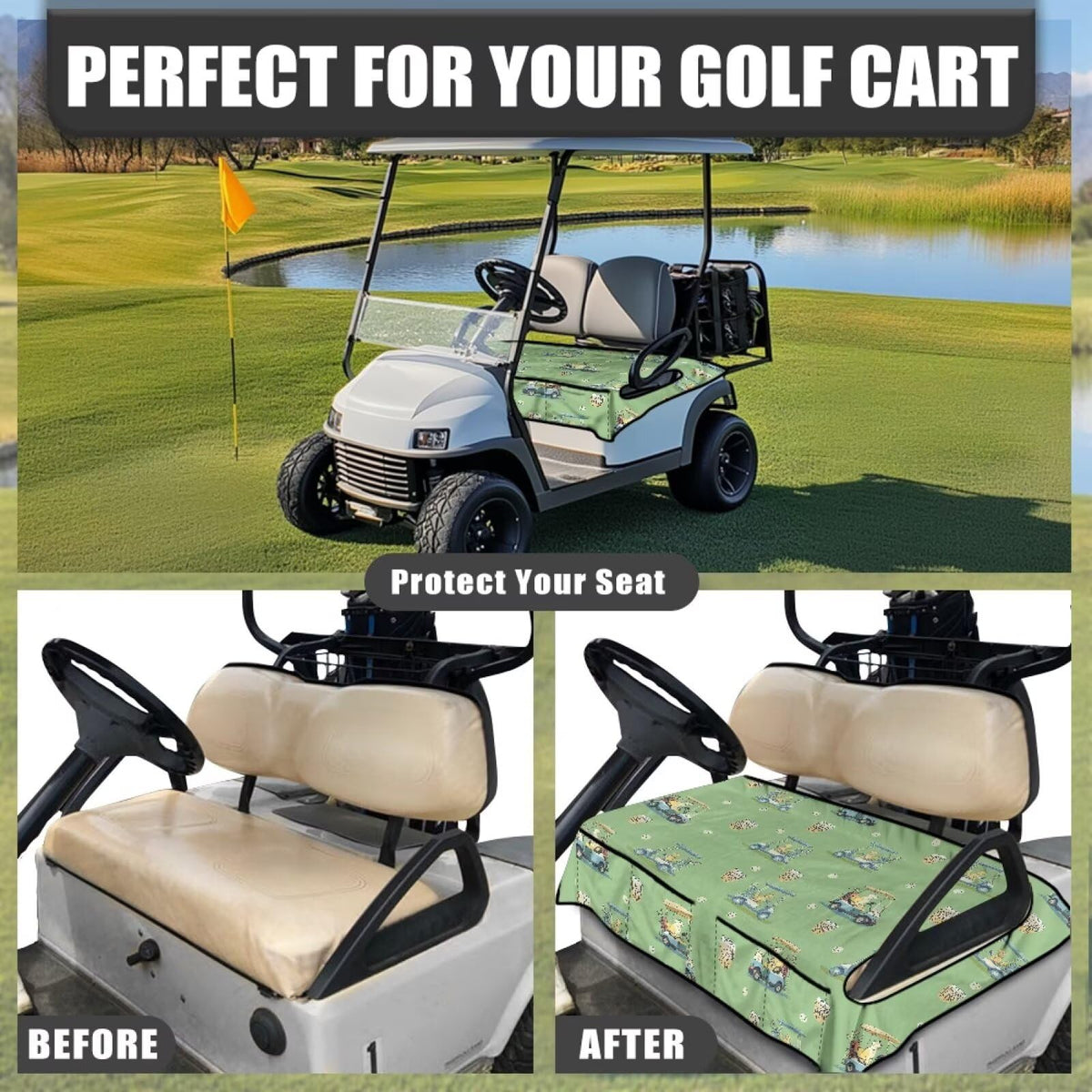 ELEQIN golf cart blanket adds soft warmth and sweat absorption for comfortable rides.