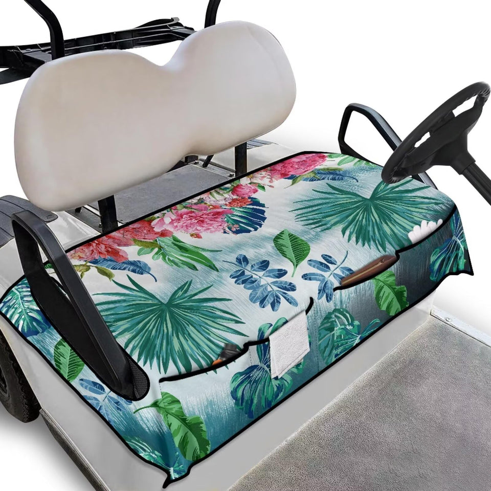 ELEQIN golf cart seat cover with 4 pockets for organized storage on the course