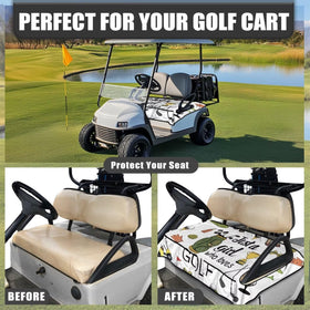 ELEQIN golf cart seat cover 4 pockets keeps sunglasses, towels, and phones organized