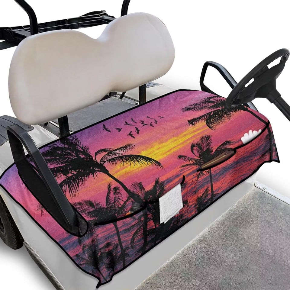 ELEQIN golf cart seat cover 52-36-l x 32-28-w fits carts for comfortable seating