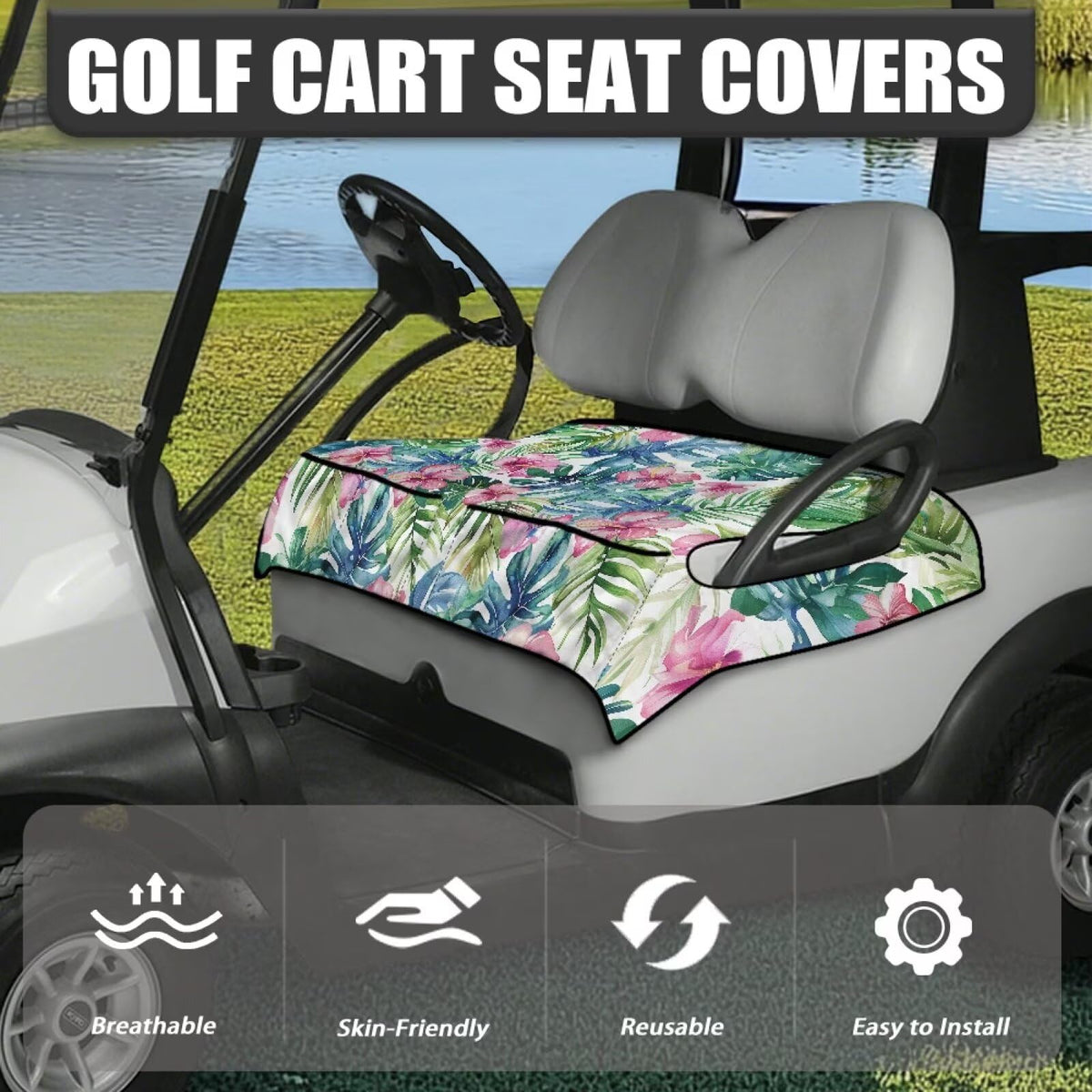 ELEQIN four-pocket seat cover stores sunglasses towels and essentials