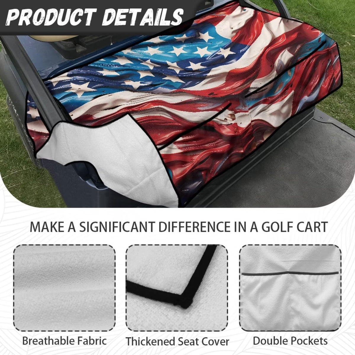 ELEQIN golf cart seat covers protect seats from dirt and wear