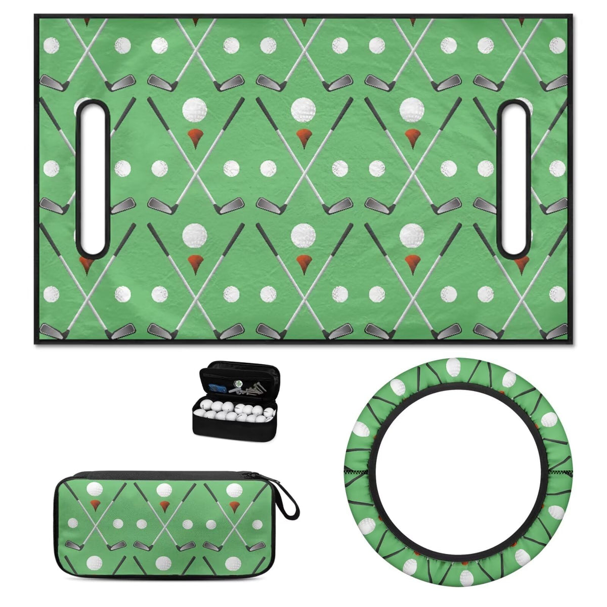 ELEQIN seat covers flatlay showing universal fit and breathable fabric for warm days.