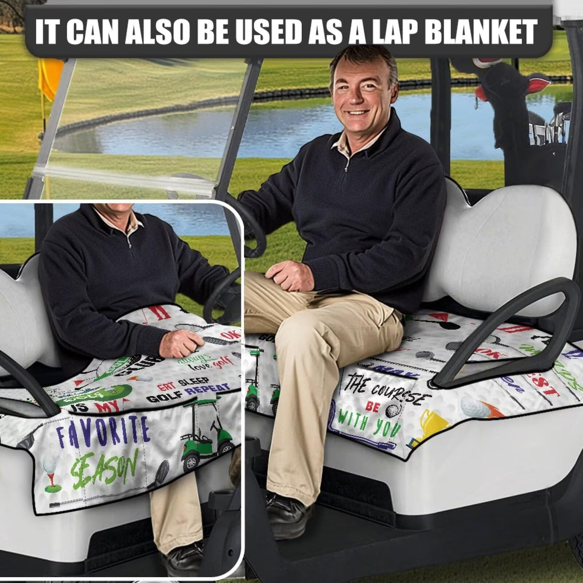 ELEQIN seat cover doubles as a beach towel for outings.