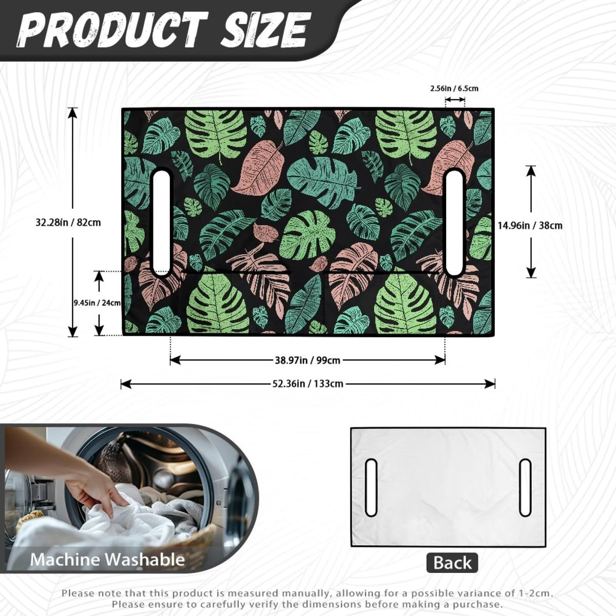 ELEQIN seat cover protects against dirt and wear with tropical print