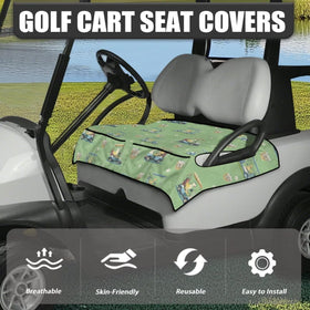 ELEQIN seat cover with four front pockets keeps sunglasses and phone organized.