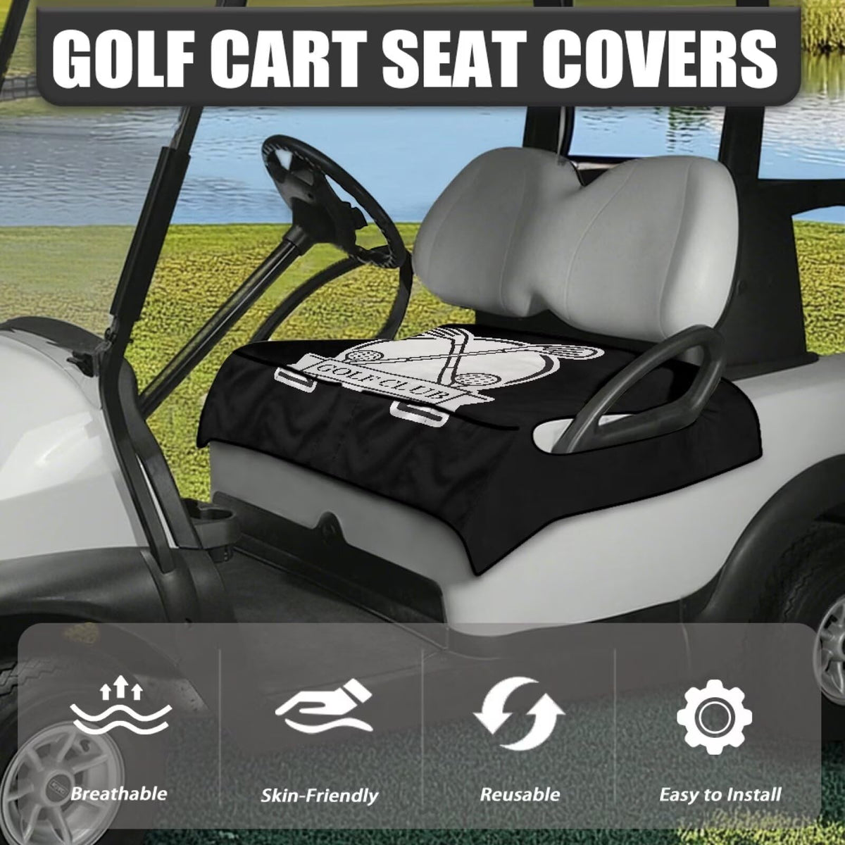 ELEQIN seat cover features four front pockets for easy on-the-go storage