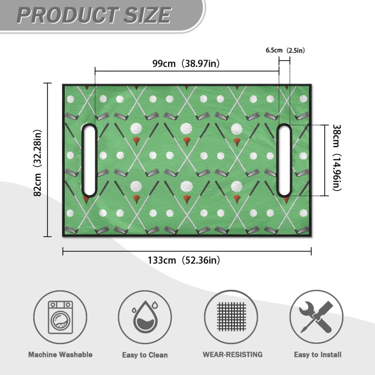 ELEQIN pattern on seat towel blends style with outdoor practicality.