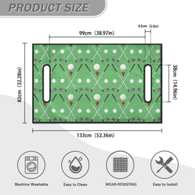 ELEQIN pattern on seat towel blends style with outdoor practicality.