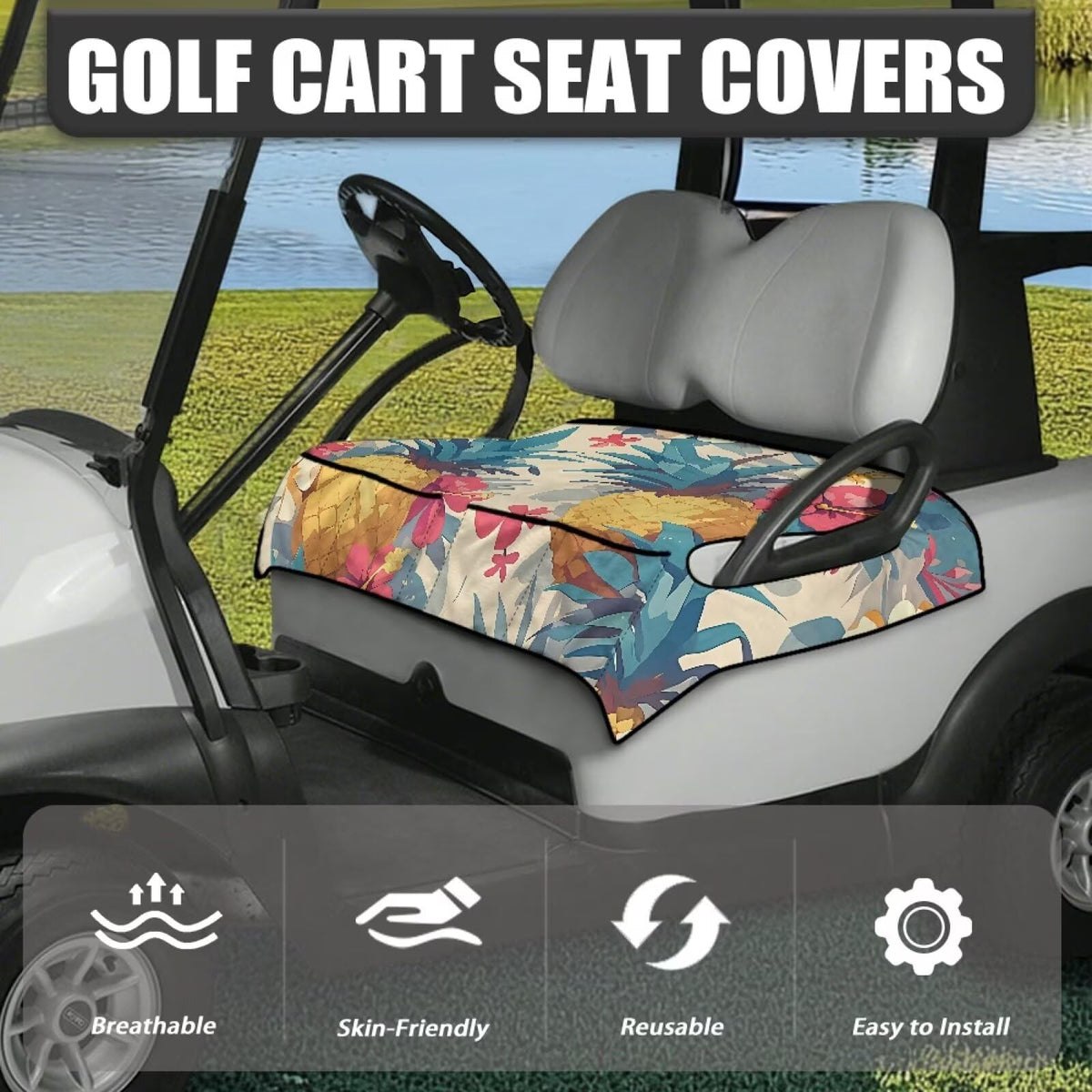 Soft breathable fabric from ELEQIN seat cover for comfort on long rounds.