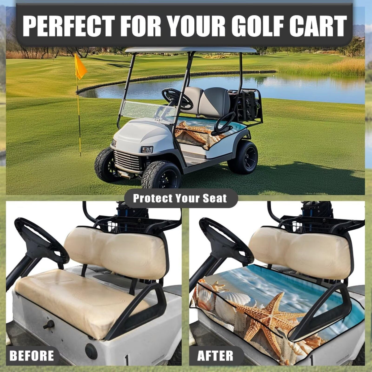 ELEQIN seat towel blanket with 4 pockets for sunglasses, towels, and essentials.