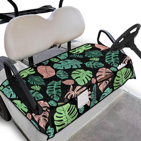 ELEQIN Tropical Monstera seat cover with bold pattern for stylish golf carts